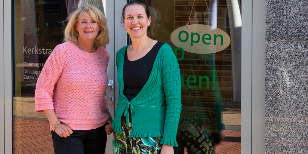 Klimaatburgemeesters Coby Bergsma en Eveline Endler