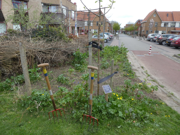 fruitbomen en vlinderstruik in adoptiegroen