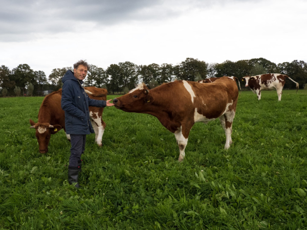 Perceelscoördinator Michiel Bussink op het perceel in Lettele