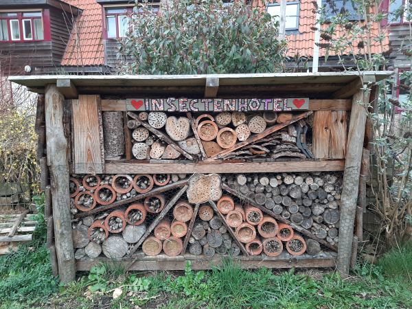 Insectenhotel voor bijen, vlinders, zweefvliegen, gaasvliegen en meer...