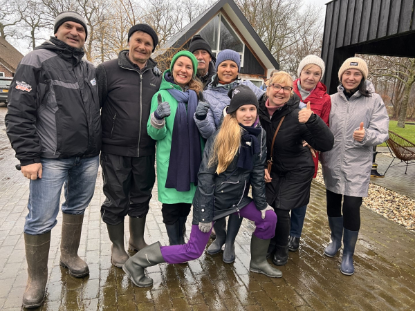 De groep vrijwilligers uit Oekraïne