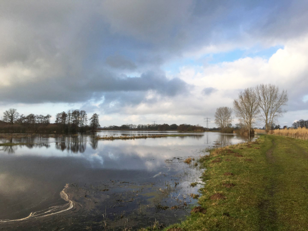 De Regge bij hoog water, natuurgebied de Tatums