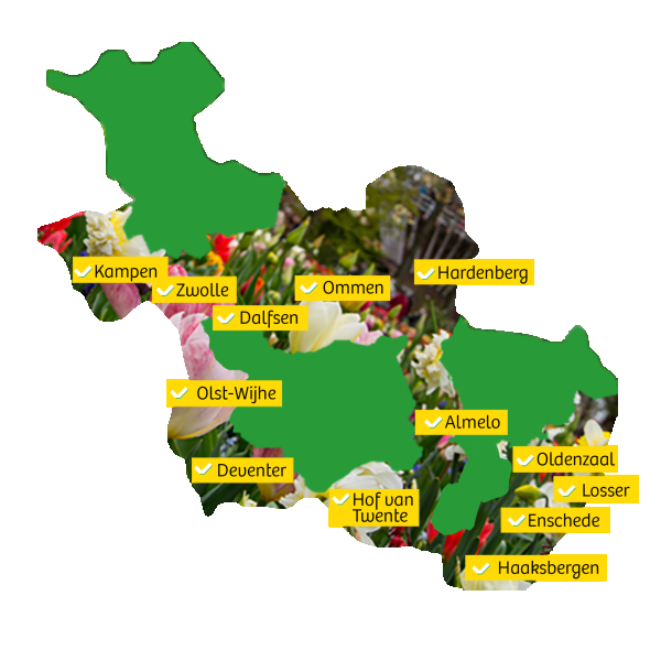 Er zijn al 9 Groene Lopers verdeeld over 13 gemeenten, op het kaartje zie je welke.